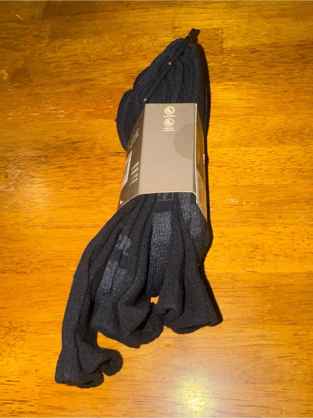 Timberland Crew Socks 3 Pair Black Large 9-12 Cushioned Stretch Support New Tags